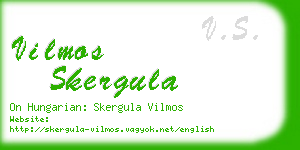 vilmos skergula business card